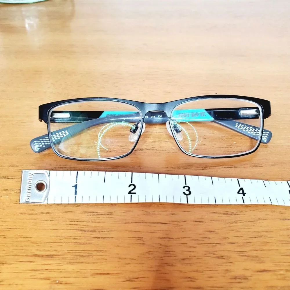Nike 5574 018 Kids Eyeglasses Satin Black Hyper Jade Unisex Eye Wear Optical